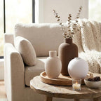 Ceramic Bud Vase Set of 3, Boho Farmhouse Flower Vases - Image 2