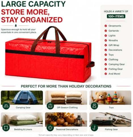 WFK 2 Pack 7FT Christmas Tree Storage Bag Waterproof Tree Bag Red - Image 5