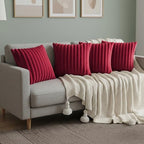Red Throw Pillow Covers 20 x 20 Set of 4, Cute Boho Throw Pillow Cover for Couch/Bed, Decorative Pillows Covers for Sofa/Bed, Accent Pillow Covers for Living Room, Rustic/Home/Room Decor - Image 5