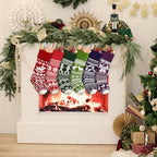 Christmas Stockings 6 Pack 21 Inches Knitted Stocking Decoration Ornaments for Mantle Fireplace Xmas Tree Hanging Family Home Holiday Festival Party Decor - Image 6