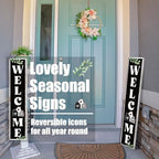 DoubleFill Welcome Sign for Front Door Porch Standing, 47 x 9.8 Inch - Image 4