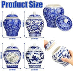 4 Pcs Small Blue and White Vases Chinoiserie Porcelain Vase, Retro - Image 2