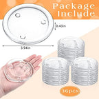 Patelai 36 Pieces Clear Glass Pillar Candle Holder Plates 4 Inch Round Glass Candle Plate Small Flat Tray for Dining Table Centerpiece Wedding Spa Home Party Decoration - Image 3