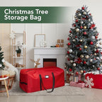 Holiday Cheer Christmas Tree Storage Bag Waterproof 9ft Red - Image 5