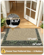 Color&Geometry Door Mat Outside Entrance 17"x30", Garage, Green - Image 2
