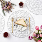 Threehoney Paper Braided Round Placemats, Set of 36, Silver, 13 in - Image 6