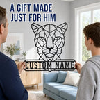 Personalized Leopard Metal Sign, Custom Name Wall Art, Wildlife Decor - Image 5