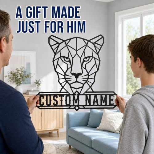 Personalized Leopard Metal Sign, Custom Name Wall Art, Wildlife Decor - Image 5