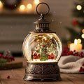 Christmas Village Snow Globe Lighted Christmas Tree and Village Scene, Musical Snow Water Lantern Swirling Glittering Home Decoration and Gift, Battery Operated or USB Powered by MXwcy