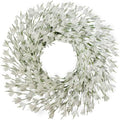 26 Inch Fall Wreath for Front Door, Autumn Thanksgiving Decor (White) by FLAGLY