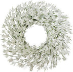 26 Inch Fall Wreath for Front Door, Autumn Thanksgiving Decor (White) by FLAGLY