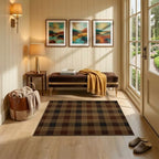 Easy Jute 3x4 Buffalo Plaid Entryway Rug, Washable Farmhouse Front Door Mat, Low Profile Indoor Rug for Porch, Kitchen & Mudroom - Image 3