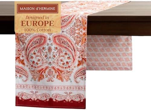 Maison d' Hermine Table Runner 100% Cotton 14.50" x 72" (Double Layer) by MaisondHermine