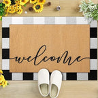 Tinideya 2 Pcs Fall Welcome Layered Doormat Set for Front Porch - Image 7