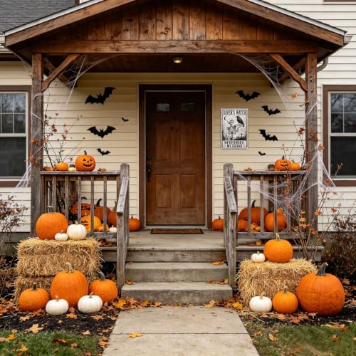 Vintage Metal Tin Sign Halloween Skeleton Raven Graveyard Gothic Wall Art for Home Bar 6×8 Inches with Metal Frame - Image 6