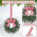 6 Pack 10 Inch Small Christmas Wreaths for Kitchen Cabinet - Image 2