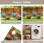 7x16FT Topical Leaves Flowers Garden Garage Door Banner Flower Fence Garden Garage Door Cover Decoration for Summer Garage Decoration - Image 3