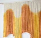 IOWER Macrame Wall Hanging Yellow Dip-Dyed Large For Living Room Boho Macrame Wall Decor 59" Wx37 L - Image 7