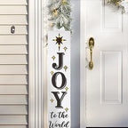 Glitzhome 42" H Lighted Wooden Nativity Porch Sign, Decorative Joy Hanging Plaque for Christmas, Farmhouse Xmas Nativity Porch Decor Hanging Sign for Christmas Holiday Home Front Door Porch Decor - Image 5
