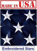 US Flag Factory - 2.5x4 FT American Flag (Sleeved) (Embroidered Stars, Sewn Stripes) - Outdoor SolarMax Nylon - 100% Made in America - Image 2