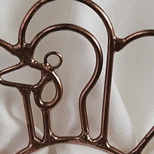 Split P Turkey Napkin Ring Set of 4, Copper Metal - Image 3
