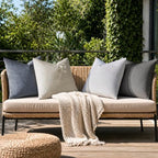 a moment Waterproof Throw Pillow Covers Set of 4,26x26 Inch Outdoor Stain Resistant Pet Friendly Pillowcases Cushion Covers for Patio Sofa and Living Room,Soft Charcoal - Image 7