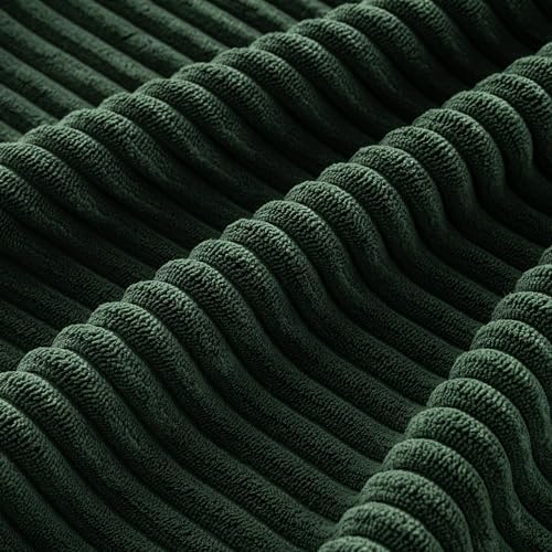 MIULEE Soft Corduroy Decorative Throw Pillow Covers Army Green 20x20 - Image 4