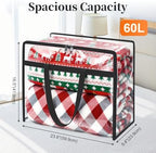 SpaceTrove Clear Storage Bags, 4-Pack Under Bed and Closet Organizers 60L - Image 2
