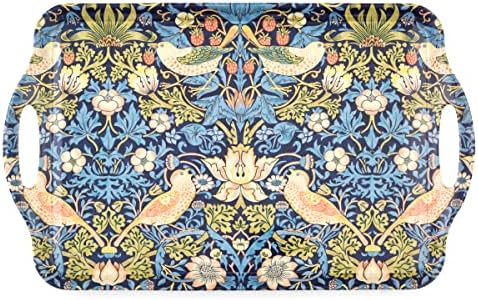 Pimpernel Morris & Co Strawberry Thief Blue Tray with Handles - Decorative Melamine Serving Tray for Afternoon Tea, Coffee Table Display, Garden Party Entertaining, Charcuterie Board, Gifting - Image 4