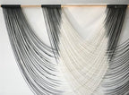 Jakalin Macrame Wall Hanging Black Dip-Dyed Fiber Wall Art 59" Wx35 L - Image 7