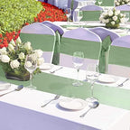 Bencailor 24 Pcs Green Satin Table Runners Bulk, 12 x 108 Inch - Image 2