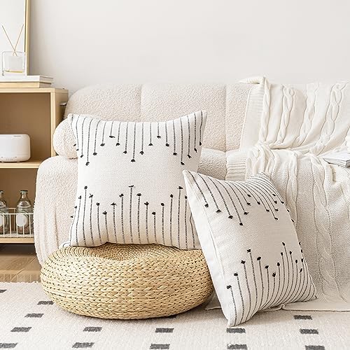 LILEPOY Boho Throw Pillow Covers 18x18 Farmhouse Decorative Pillow case - Image 5