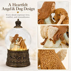 Dog Memorial Gifts for Loss of Dog Sympathy Gift，Snow Globe with Auto Swirling Glitter & 6H Timer, Battery or USB Powered, Dog Passing Away Gifts for Home Decor - Image 4