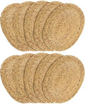 Natural Water Hyacinth Woven Placemats, Plate Chargers Set of 10 by Unknown