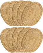 Natural Water Hyacinth Woven Placemats, Plate Chargers Set of 10 by Unknown