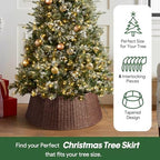 Hommtina Christmas Tree Collar- 33",Christmas Tree Base Christmas Basket Collar for Home, Living Room,for Covering Tree Stand (Brown3, 33 in) - Image 3