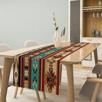 Aztec Vintage Table Runner, Abstract Geometric Tribal Ethnic Style Design Vintage American Southwestern Pattern for Home Kitchen Table Decor Dining Coffee Room Party Decor 13x120inch - Image 2