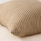 Topfinel Beige Brown Gradient Farmhouse Pillow Case 24x24 Decorative Pillow Covers Set of 4 Rustic Modern Soft Corduroy Striped Cushion Covers for Sofa Couch Living Room Bedroom - Image 7