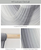 Tempospark Large Macrame Wall Hanging, 59x39 Inch Boho Wall Hanging, Macrame Wall Art Hand-dyed Ombre Design for Bedroom Living Room Apartments Entryways, or Above Bed - Image 6