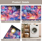 7x16FT Independence Day Garage Door Banner Eagle American Flag Garage Door Cover Decoration for Patriots Party (USA Flag, 7 * 16) - Image 3
