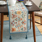 ISAENNE Designer French Linen Table Runner,71"x12"-Floralsea A - Image 2