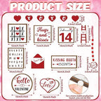 14 Pcs Halloween Tiered Tray Decor Set, Gnome Wood Table Signs (Heart) - Image 3