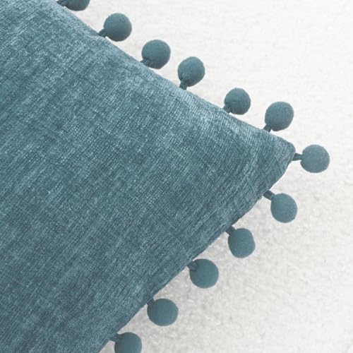 CaliTime Decorative Couch Throw Pillow Covers 22 X 22 Inches Smoke Blue - Image 3