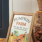 Glitzhome Decorative Fall A-Frame Free Standing Sign, Slide in Pumpkin Farm Welcome Sign for Autumn, Rustic Harvest Hanging Decor for Wall Front Door, 24”H - Image 5