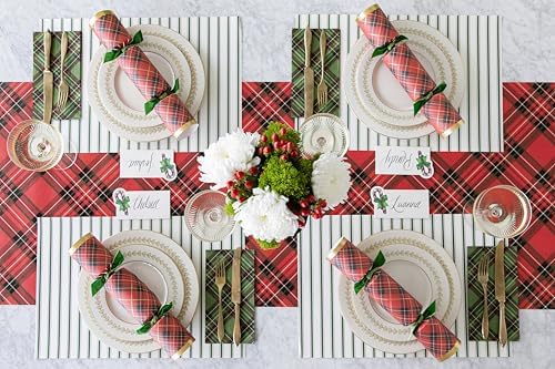 Red Plaid Paper Table Runner - Christmas Holiday Pattern for Parties or Weddings - Disposable Table Runner American Made - Image 5