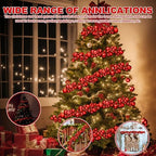 2 Pcs 6 ft Christmas Ball Ornament Garland, Mixed Red - Image 4