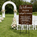 welcome to our unplugged ceremony Wood sign wedding welcome signs, No Phones wedding sign wood, rustic wedding Decorations 24x16 Inch by MaSiledy