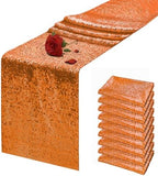10 Packs 12 x 72 inches Orange Sequin Table Runner by VHH