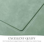MOSAYT Vinyl Faux Leather Placemats, Set of 6, Green - Image 5