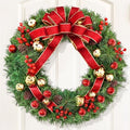 20 Inch Christmas Wreath with Lights, Realistic Large Christmas Door Wreath by Elyum
